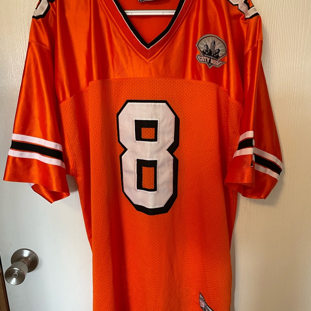 Vintage Steve & Barry's NWOT Bright Orange Jersey with Number 8 City Wide USA